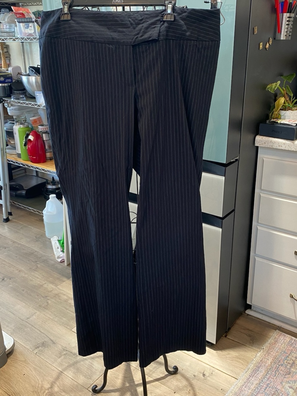 Torrid Black Pinstripe Wide-Leg Trouser Dress Pants Plus Size